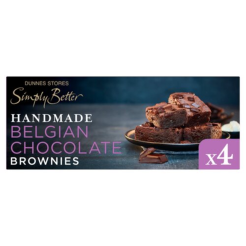 Dunnes Stores Simply Better 4 Handmade Belgian Chocolate Brownies 180g