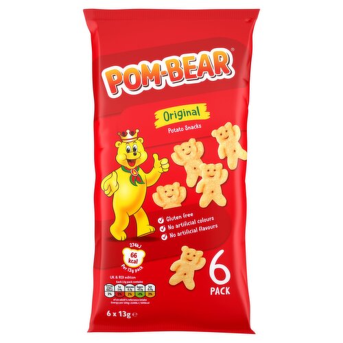 Pom-Bear Original Multipack Crisps 6 Pack