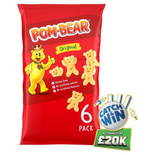 Pom-Bear Original Multipack Crisps 6 Pack