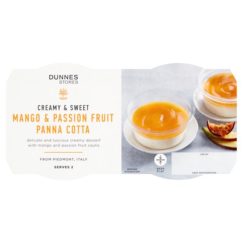 Dunnes Stores Mango & Passion Fruit Panna Cotta 2 x 120g (240g)