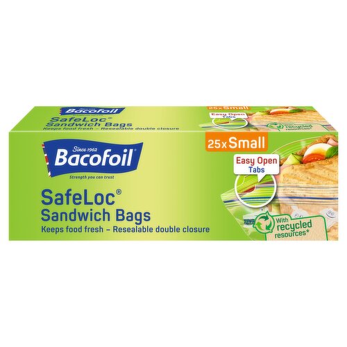 Bacofoil SafeLoc® Sandwich Bags Small 25 pack