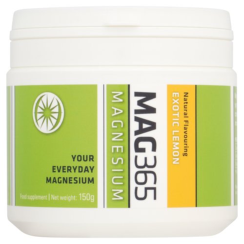 Mag365 Exotic Lemon Magnesium Food Supplement 150g