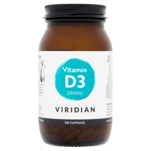 Viridian Vitamin D3 2000IU 150 Capsules