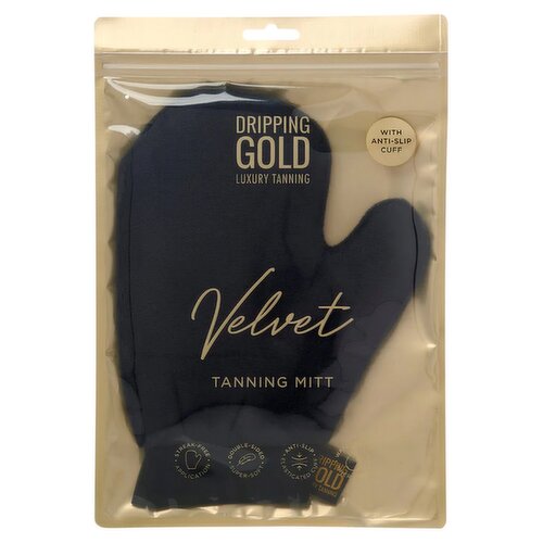 Dripping Gold Luxury Tanning Velvet Tanning Mitt