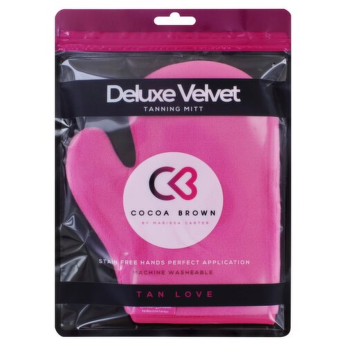 Cocoa Brown Deluxe Velvet Tanning Mitt