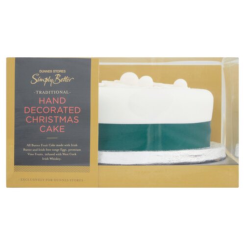 Dunnes Stores Simply Better Traditional Hand Decorated Christmas Cake 1.2kg