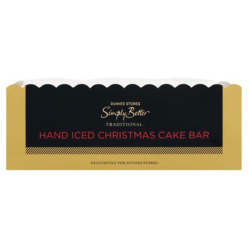 Dunnes Stores Simply Better Traditional Hand Iced Christmas Cake Bar 500g