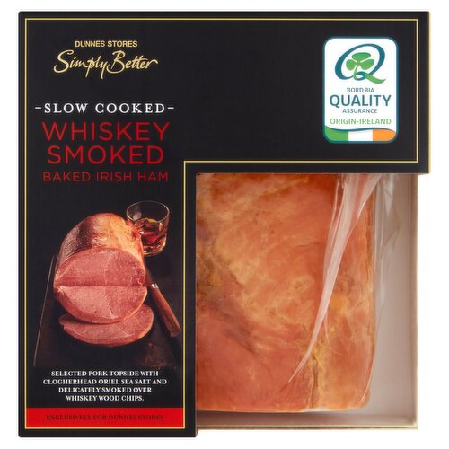 Dunnes Stores Simply Better Slow Cooked Whiskey Smoked Baked Irish Ham 750g