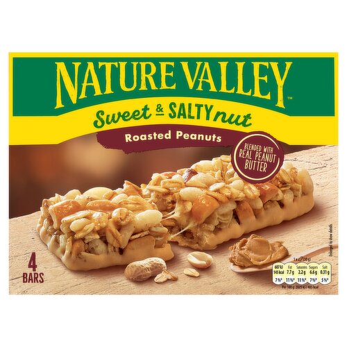 Nature Valley Sweet & Salty Nut Roasted Peanuts Cereal Bars 4 x 30g (120g)