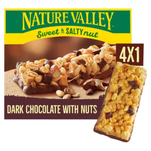 Nature Valley Sweet & Salty Nut Dark Chocolate with Peanuts Cereal Bars 4 x 30g (120g)