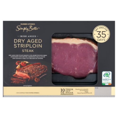 Dunnes Stores Simply Better Irish Angus Dry Aged Striploin Steak 284g
