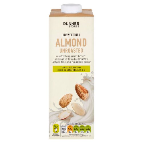 Dunnes Stores Unsweetened Almond Unroasted 1 Litre