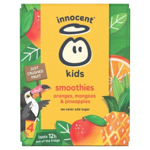 innocent Kids Oranges, Mangoes & Pineapples Smoothies 4x150ml