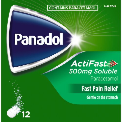 Panadol ActiFast 500mg Soluble Tablets 12
