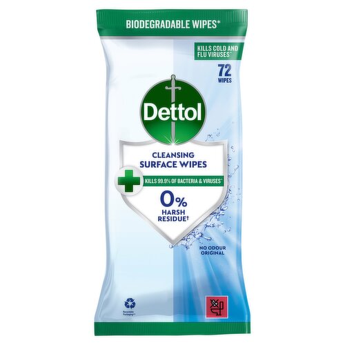Dettol Cleansing Surface Wipes 72