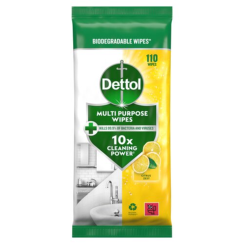 Dettol Multi Purpose Wipes Citrus Zest 110