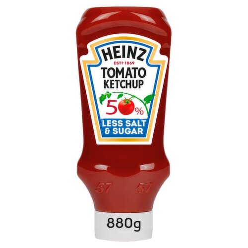 Heinz 50% Less Sugar & Salt Tomato Ketchup 880g