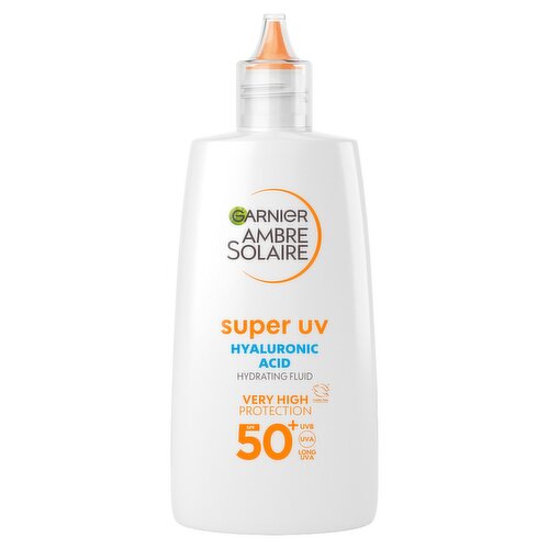 Garnier Ambre Solaire SPF 50+ Super UV Face Protection Sun Cream Fluid 40ml