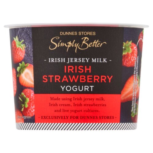 Dunnes Stores Simply Better Irish Jersey Milk Irish Strawberry Yogurt 150g