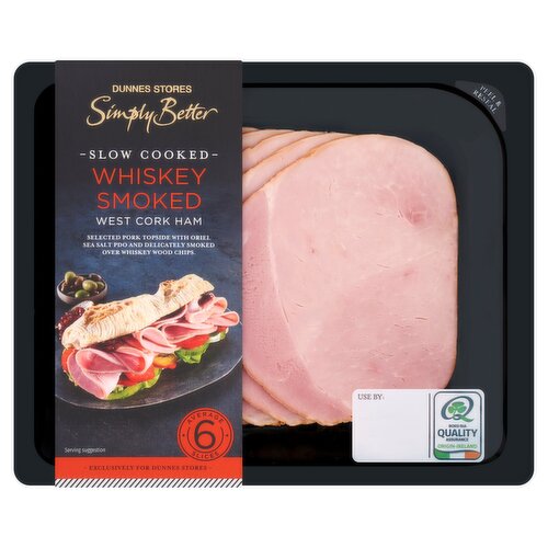 Dunnes Stores Simply Better Slow Cooked Whiskey Smoked West Cork Ham 120g