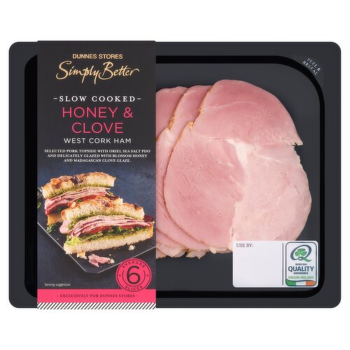 Dunnes Stores Simply Better Slow Cooked Honey & Clove West Cork Ham 120g