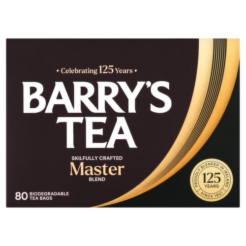 Barry's Tea 80 Master Blend Biodegradable Tea Bags 250g