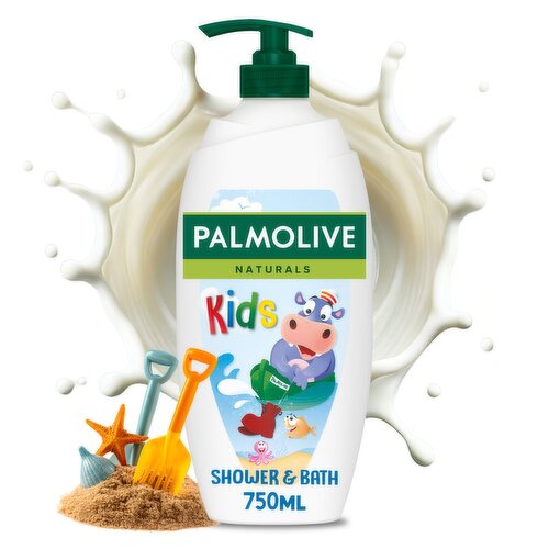 Palmolive Naturals Kids Almond Milk Shower Gel Bubble Bath Pump 750ml