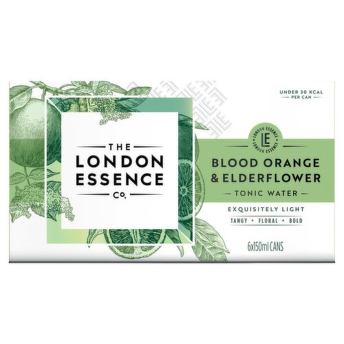 The London Essence Co. Blood Orange & Elderflower Tonic Water 6 x 150ml