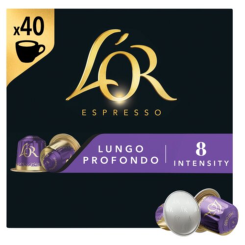 L'OR Espresso Lungo Profondo Coffee Pods x40 Intensity 8