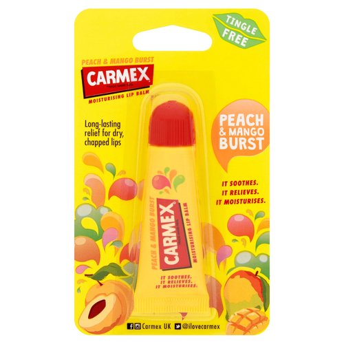 Carmex Peach & Mango Burst Moisturising Lip Balm 10g