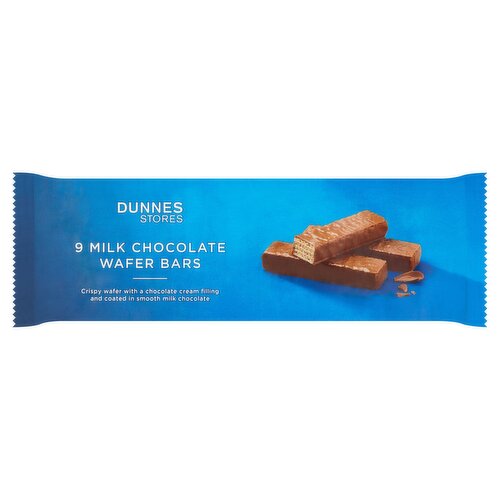 Dunnes Stores 9 Milk Chocolate Wafer Bars 162g