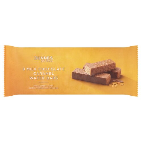 Dunnes Stores 8 Milk Chocolate Caramel Wafer Bars 224g