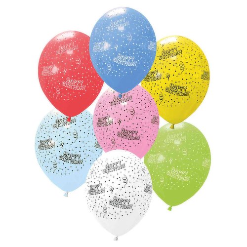 6 Happy Birthday Balloons