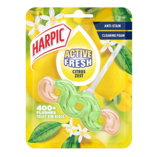 Harpic Active Fresh Citrus Zest Toilet Rim Block