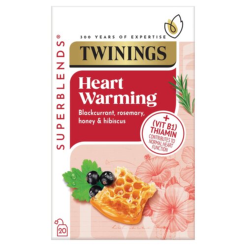 Twinings Superblends Heartwarming Blackcurrant, Rosemary, Honey & Hibiscus 20 Tea Bags