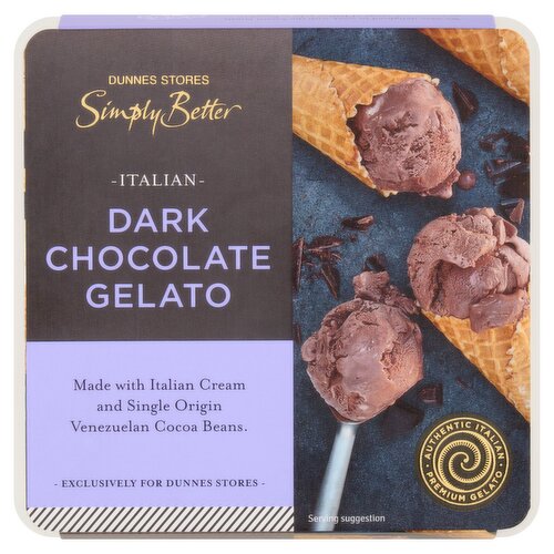 Dunnes Stores Simply Better Italian Dark Chocolate Gelato 350g