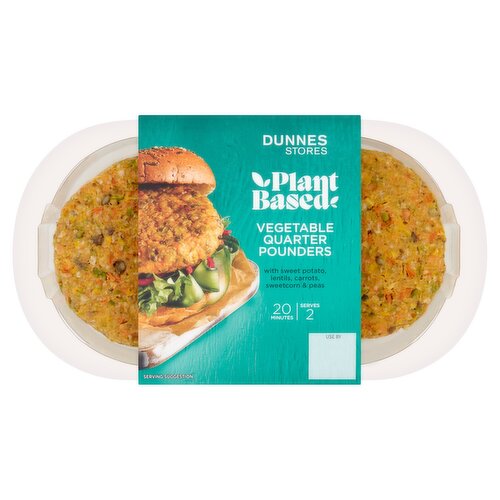 Dunnes Stores Plant Based Vegetable Quarter Pounders 227g