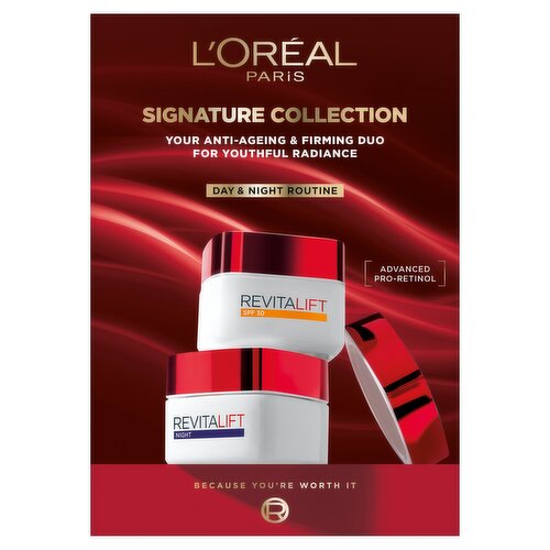 L'Oreal Paris Signature Collection Revitalift Pro Retinol Day and Night Giftset for Anti-Wrinkle