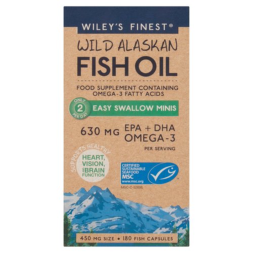 Wiley's Finest Wild Alaskan Fish Oil 180 Capsules