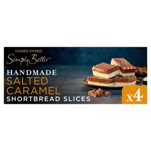 Dunnes Stores Simply Better 4 Handmade Salted Caramel Shortbread Slices 170g