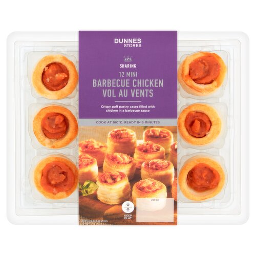 Dunnes Stores Sharing 12 Mini Barbecue Chicken Vol Au Vents 144g