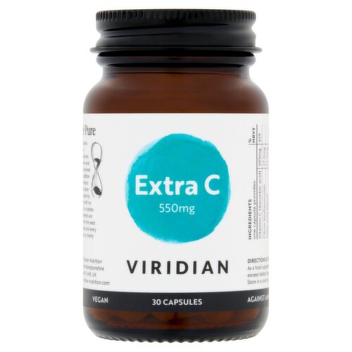 Viridian Extra C 550mg 30 Capsules