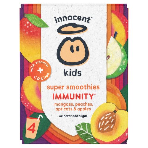 innocent Kids Super Smoothies Mangoes, Peaches, Apricots & Apples 4 x 150ml