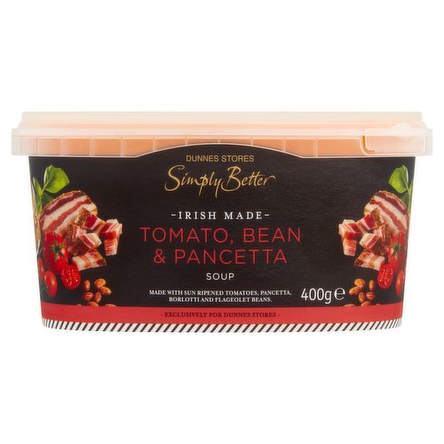 Dunnes Stores Simply Better Irish Made Tomato, Bean & Pancetta Soup 400g