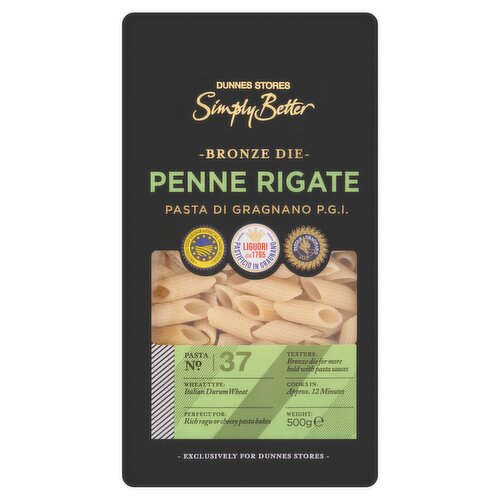 Dunnes Stores Simply Better Bronze Die Penne Rigate 500g