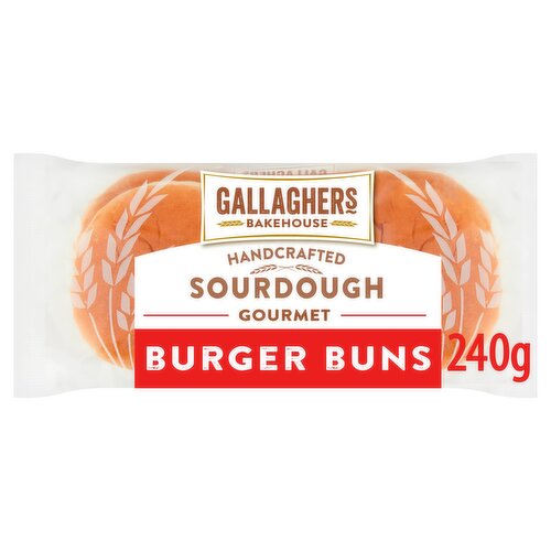 Gallaghers Bakehouse Handcrafted Sourdough Gourmet Burger Buns 240g