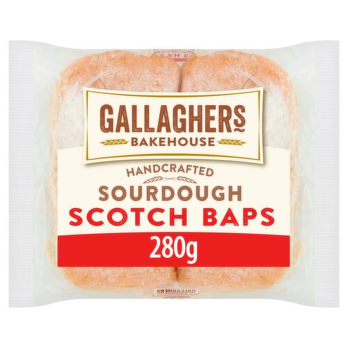 Gallaghers Bakehouse Handcrafted Sourdough Scotch Baps 280g