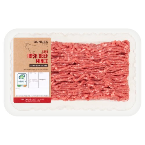 Dunnes Stores Lean Irish Beef Mince  Typically 5% Fat 500g
