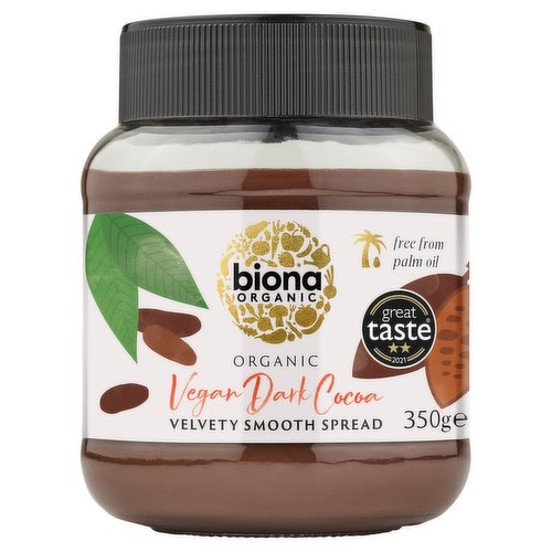 Biona Organic Vegan Dark Cocoa Velvety Smooth Spread 350g