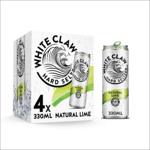 White Claw Hard Seltzer Natural Lime 4 x 330ml